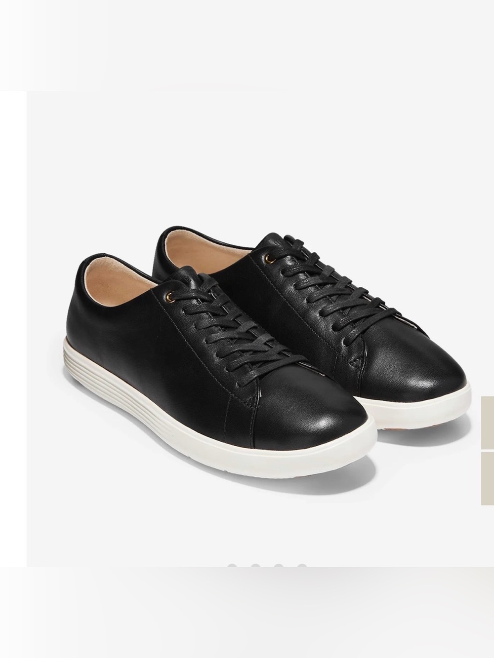 Men's Black Leather Low-Top Sneakers